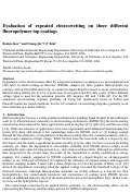Cover page: Evaluation of repeated electrowetting on three different fluoropolymer top coatings