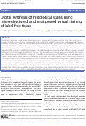 Cover page: Digital synthesis of histological stains using micro-structured and multiplexed virtual staining of label-free tissue