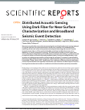 Cover page: Distributed Acoustic Sensing Using Dark Fiber for Near-Surface Characterization and Broadband Seismic Event Detection