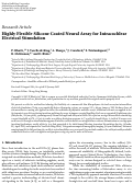 Cover page: Highly Flexible Silicone Coated Neural Array for Intracochlear Electrical Stimulation.