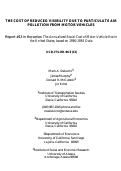 Cover page: The Cost of Reduced Visibility Due to Particulate Air Pollution From Motor Vehicles