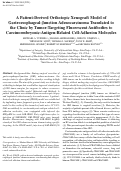 Cover page: A Patient-Derived Orthotopic Xenograft Model of Gastroesophageal-Junction Adenocarcinoma Translated to the Clinic by Tumor-Targeting Fluorescent Antibodies to Carcinoembryonic-Antigen-Related Cell-Adhesion Molecules