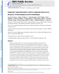 Cover page: Epigenetic aging biomarkers and occupational exposure to benzene, trichloroethylene and formaldehyde