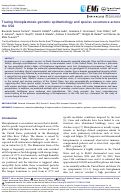 Cover page: Tracing histoplasmosis genomic epidemiology and species occurrence across the USA.