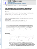 Cover page: Viral suppression during COVID-19 among people with HIV experiencing homelessness in a low-barrier clinic-based program.