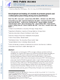 Cover page: Development and testing of a module to promote generic oral contraceptive prescribing among nurse practitioners.