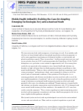 Cover page: Mobile Health (mHealth): Building the Case for Adapting Emerging Technologies for Justice-Involved Youth.