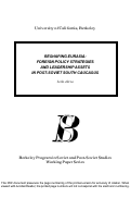 Cover page: Reshaping Eurasia: Foreign Policy Strategies and Leadership Assets in Post-Soviet South Caucasus