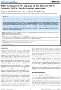 Cover page: PRB1 Is Required for Clipping of the Histone H3 N Terminal Tail in Saccharomyces cerevisiae