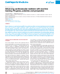 Cover page: Advancing cardiovascular medicine with machine learning: Progress, potential, and perspective