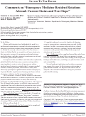 Cover page: Comments on “Emergency Medicine Resident Rotations Abroad: Current Status and Next Steps”