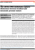 Cover page: The cell-free DNA methylome captures distinctions between localized and metastatic prostate tumors