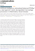 Cover page: Artificial intelligence-rationalized balanced PPARα/γ dual agonism resets dysregulated macrophage processes in inflammatory bowel disease