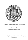 Cover page: A Natural Solution to the Crisis of Pathogens