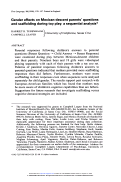 Cover page: Gender effects on Mexican-descent parents' questions and scaffolding during toy play: a sequential analysis