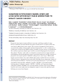 Cover page: Variations in potassium channel genes are associated with breast pain in women prior to breast cancer surgery.