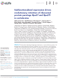 Cover page: Subfunctionalized expression drives evolutionary retention of ribosomal protein paralogs Rps27 and Rps27l in vertebrates