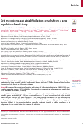 Cover page: Gut microbiome and atrial fibrillation—results from a large population-based study