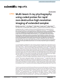 Cover page: Multi-beam X-ray ptychography using coded probes for rapid non-destructive high resolution imaging of extended samples