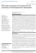 Cover page: Pilot safety evaluation of varenicline for the treatment of methamphetamine dependence