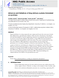 Cover page: Advances and limitations of drug delivery systems formulated as eye drops.