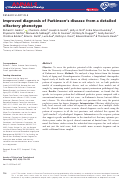 Cover page: Improved diagnosis of Parkinson's disease from a detailed olfactory phenotype