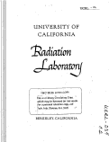 Cover page: Summary of the Research Progress Meeting Jan. 27, 1949