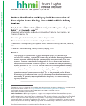 Cover page: De novo identification and biophysical characterization of transcription-factor binding sites with microfluidic affinity analysis