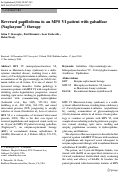 Cover page: Reversed papilledema in an MPS VI patient with galsulfase (Naglazyme®) therapy