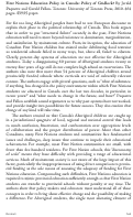 Cover page: First Nations Education Policy in Canada: Policy of Gridlock? By Jerald Paquette and Gerald Fallon.