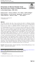 Cover page: Determinants of Influenza Mortality Trends: Age-Period-Cohort Analysis of Influenza Mortality in the United States, 1959–2016