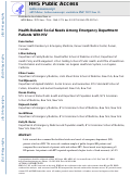 Cover page: Health-Related Social Needs Among Emergency Department Patients with HIV.