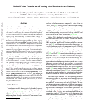 Cover page: Global Vision Transformer Pruning with Hessian-Aware Saliency