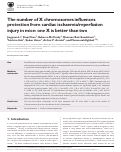 Cover page: The number of X chromosomes influences protection from cardiac ischaemia/reperfusion injury in mice: one X is better than two