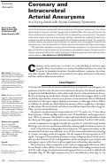 Cover page: Coronary and intracerebral arterial aneurysms in a young adult with acute coronary syndrome.