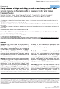 Cover page: Early release of high mobility group box nuclear protein 1 after severe trauma in humans: role of injury severity and tissue hypoperfusion