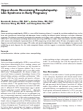 Cover page: Hyper-Acute Necrotizing Encephalopathy-Like Syndrome in Early Pregnancy