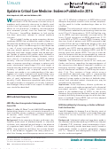 Cover page: Update in Critical Care Medicine: Evidence Published in 2016.