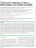 Cover page: Cardiovascular Complications of ChimericAntigen Receptor T-Cell Therapy: The CytokineRelease Syndrome and Associated Arrhythmias