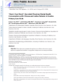 Cover page: Hows your mood: Recorded physician mental health conversations with Chinese and Latino patients in routine primary care visits.