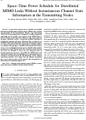 Cover page: Space-Time Power Schedule for Distributed MIMO Links Without Instantaneous Channel State Information at the Transmitting Nodes 