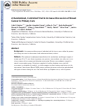 Cover page: A Randomized, Controlled Trial to Increase Discussion of Breast Cancer in Primary Care