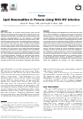 Cover page: Lipid Abnormalities in Persons Living With HIV Infection