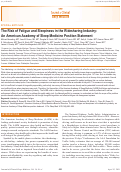 Cover page: The Risk of Fatigue and Sleepiness in the Ridesharing Industry: An American Academy of Sleep Medicine Position Statement.