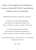 Cover page: Growth, CO2 Consumption, and H2 Production of Anabaena variabilis ATCC 29413-U under Different Irradiances and CO2 Concentrations