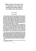 Cover page: Different Sides of the Same Coin: A Comparative View of Indian Hunting and Fishing Rights in the United States and Canada