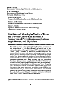 Cover page: Comparative Views of Breast and Cervical Cancer Risk Factors Among Latinas, Anglo Women, and Physicians