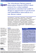 Cover page: The Scleroderma Patient-centered Intervention Network (SPIN) Cohort: protocol for a cohort multiple randomised controlled trial (cmRCT) design to support trials of psychosocial and rehabilitation interventions in a rare disease context