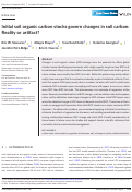 Cover page: Initial soil organic carbon stocks govern changes in soil carbon: Reality or artifact?