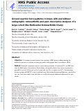 Cover page: Ground reaction force patterns in knees with and without radiographic osteoarthritis and pain: descriptive analyses of a large cohort (the Multicenter Osteoarthritis Study)